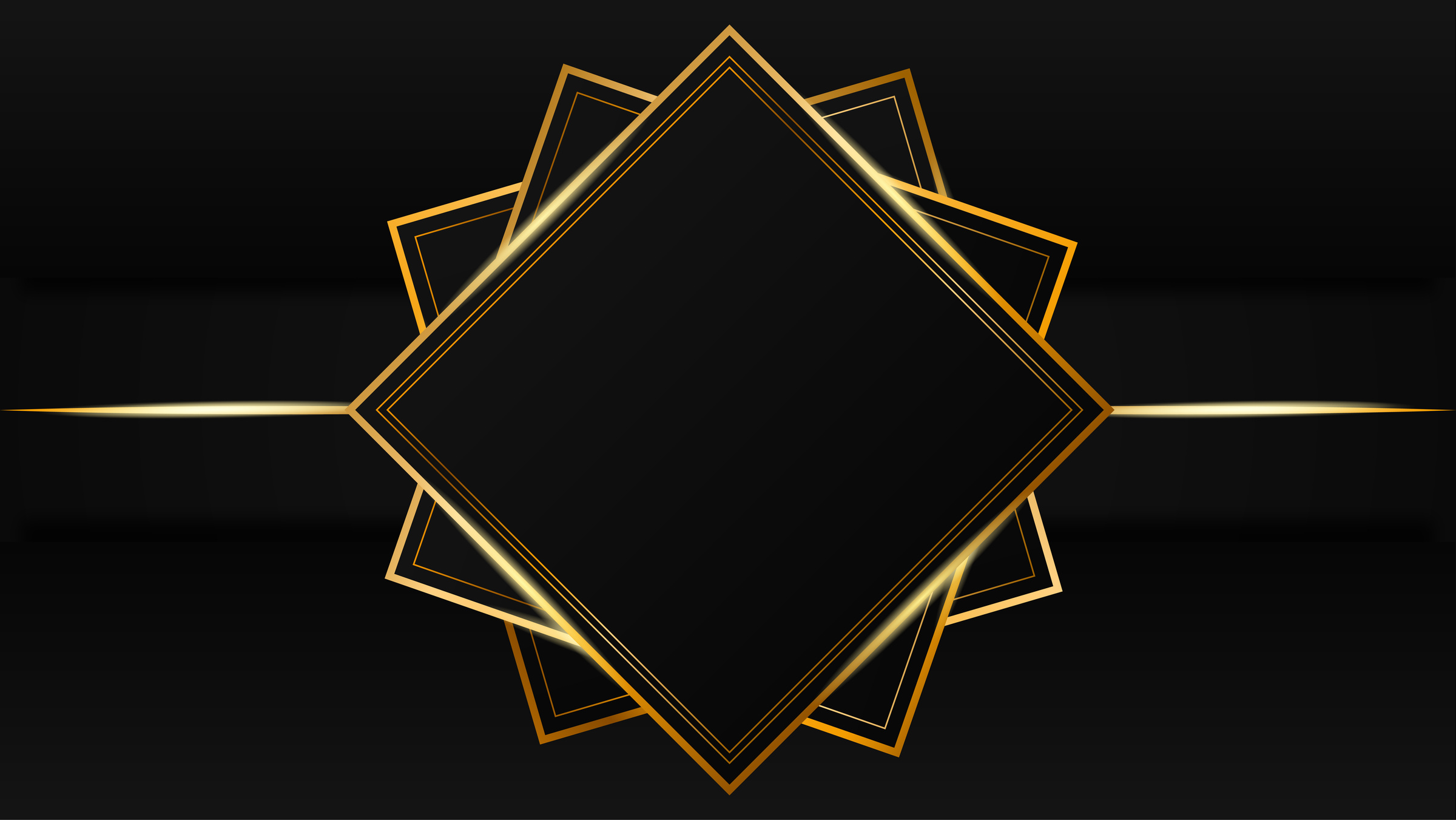 Geometric Frame Gold Luxury Background